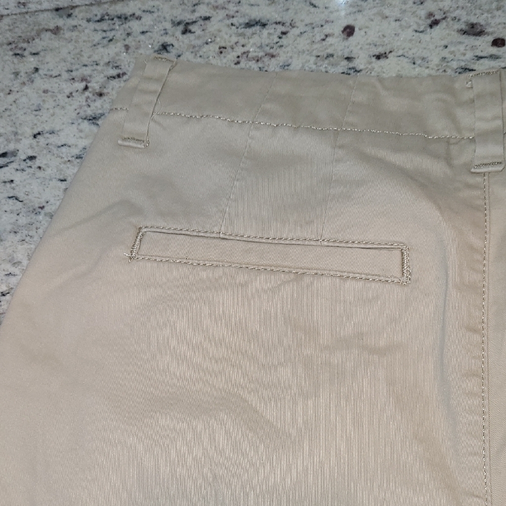 Lee Coral & Khaki Tan Mid-Rise Shorts Casual Cotton Blend Regular Fit Women's 8 - Picture 9 of 15